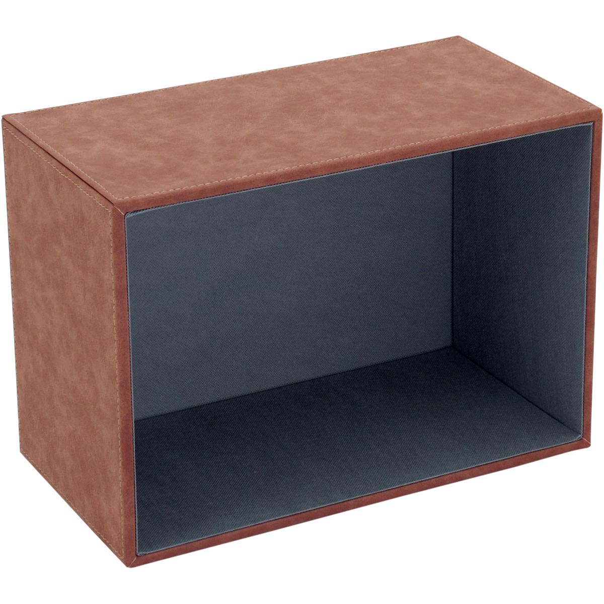 Caixa Organizadora Sintética Marrom Home&Co Vênus 2 Peças