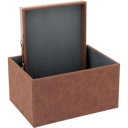 Caixa Organizadora Sintética Marrom Home&Co Vênus 2 Peças