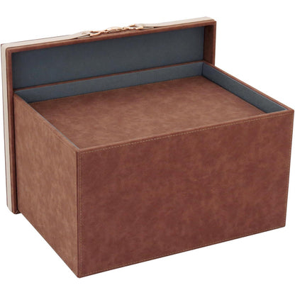 Caixa Organizadora Sintética Marrom Home&Co Vênus 2 Peças