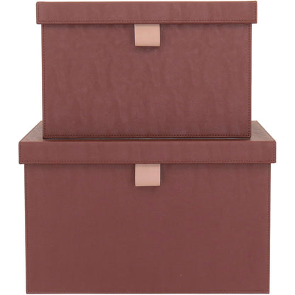 Conjunto de Caixas Organizadoras Home&Co Sintético Marrom 2 Peças
