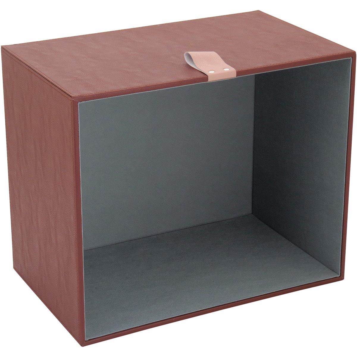 Conjunto de Caixas Organizadoras Home&Co Sintético Marrom 2 Peças