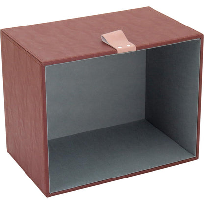 Conjunto de Caixas Organizadoras Home&Co Sintético Marrom 2 Peças