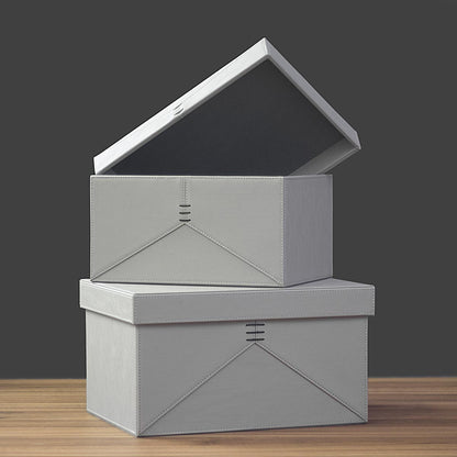 Caixa Organizadora Home&Co Jupter Sintético Cinza 2 Peças 40,8x31,2 cm