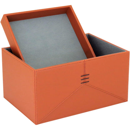 Caixa Organizadora Sintética Marrom Home&Co Júpter 2 Peças