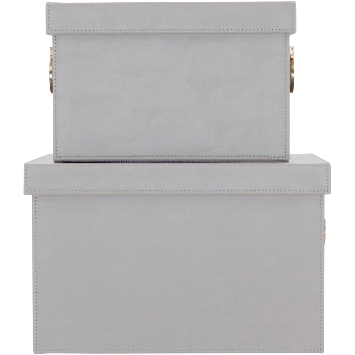 Caixa Organizadora Sintética Cinza Home&Co 2 Peças para Casa