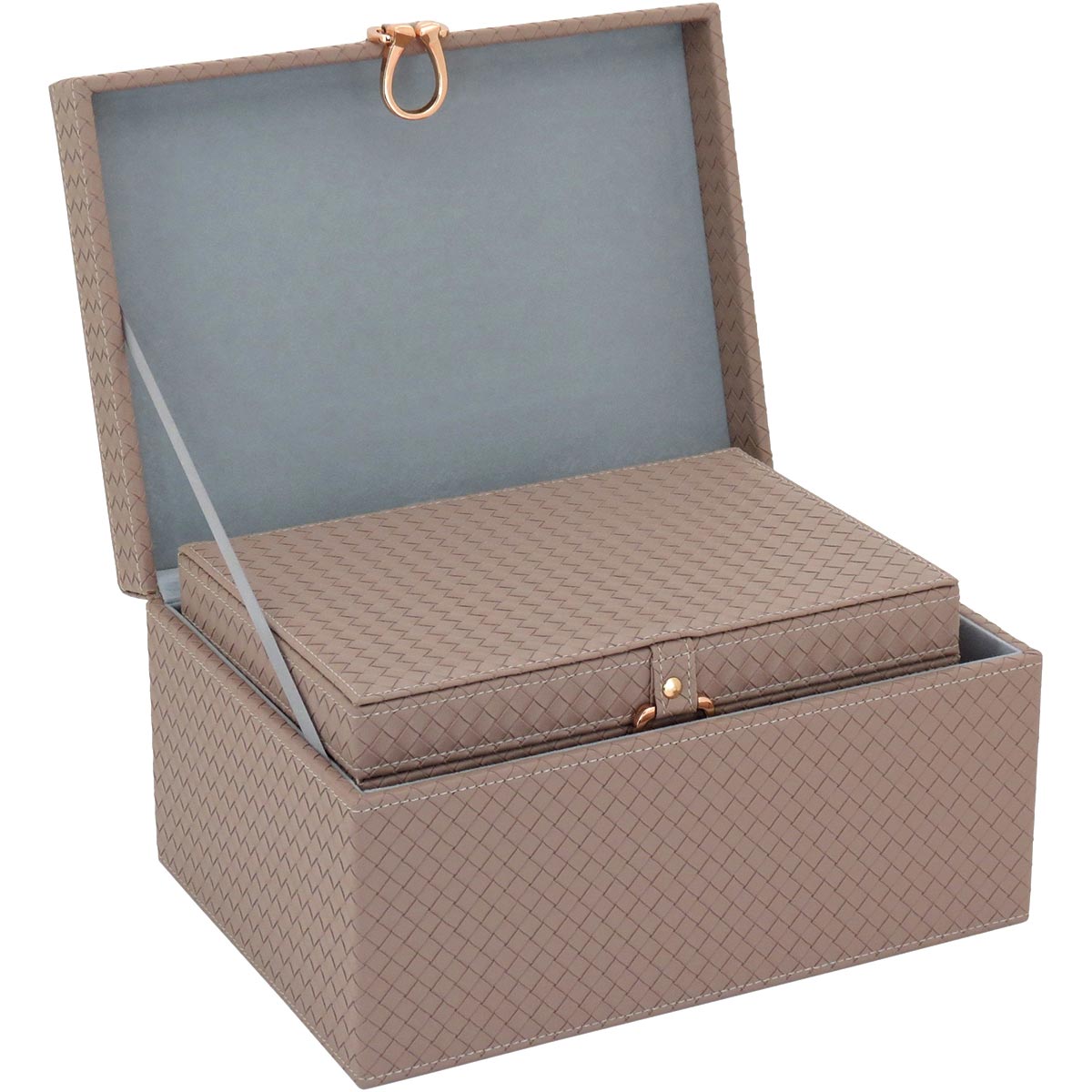 Caixa Organizadora Home&Co Uranus 2 Peças Sintético Bege MDF