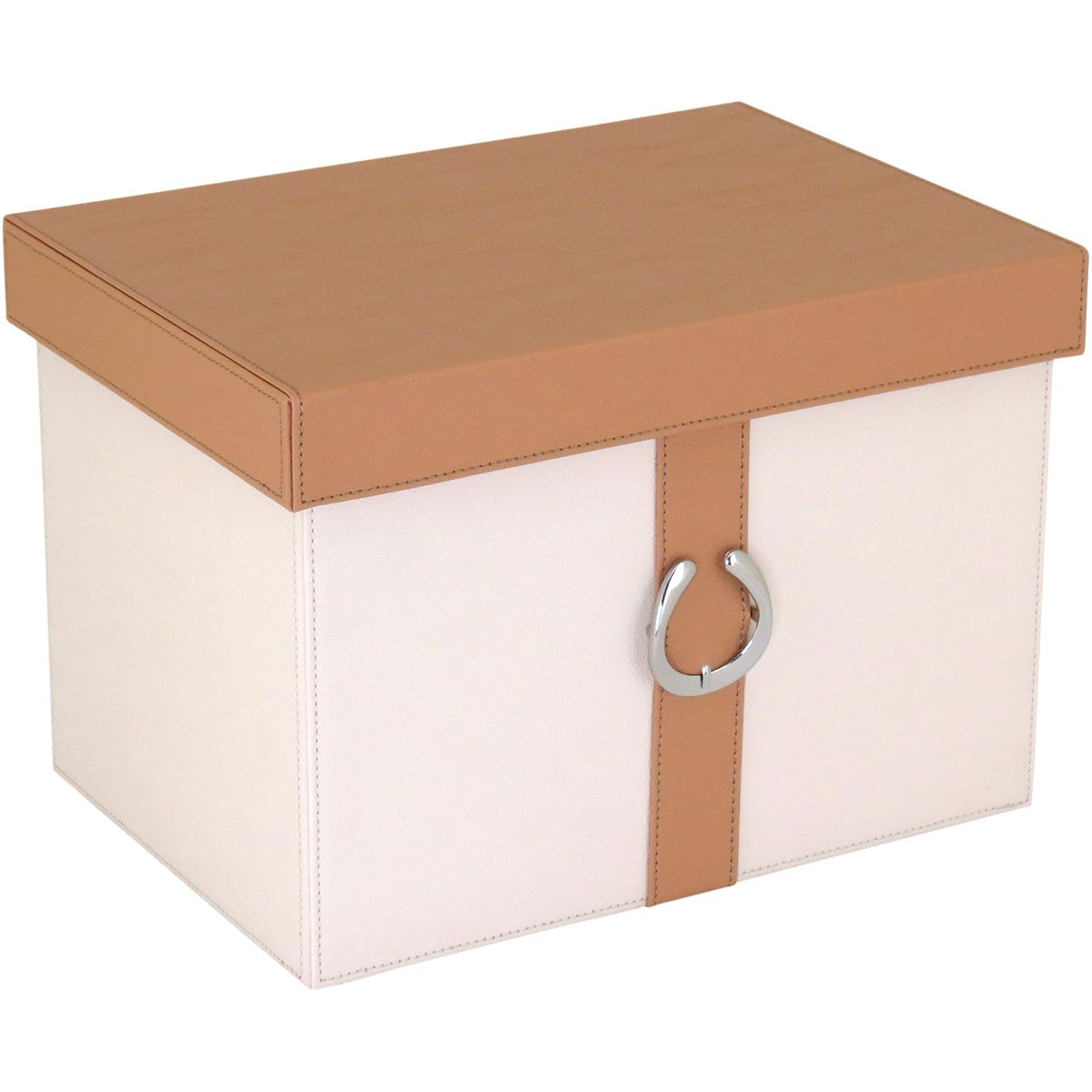 Conjunto de Caixas Organizadoras Sintéticas Home&Co Bege 2 Peças