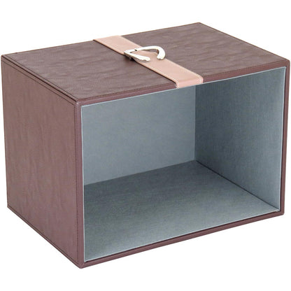 Conjunto de Caixas Organizadoras Home&Co Saturno MDF Marrom 2 Peças