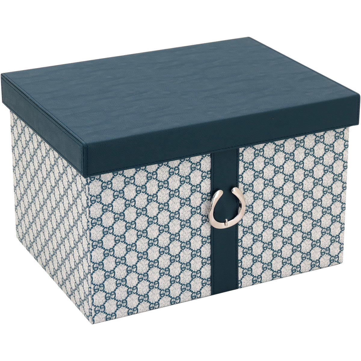 Caixa Organizadora Home&Co Saturno 2 Peças Sintético Azul MDF