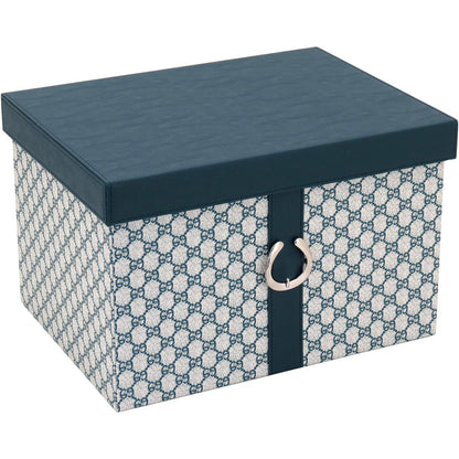 Caixa Organizadora Home&Co Saturno 2 Peças Sintético Azul MDF