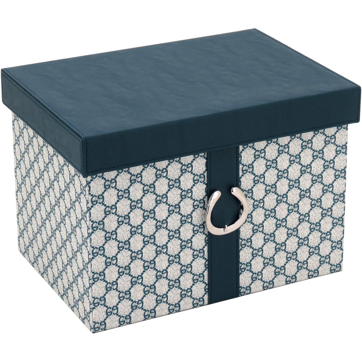 Caixa Organizadora Home&Co Saturno 2 Peças Sintético Azul MDF