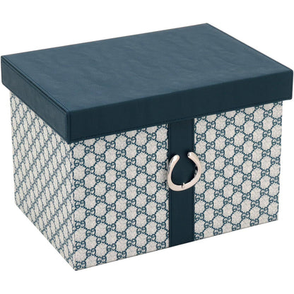 Caixa Organizadora Home&Co Saturno 2 Peças Sintético Azul MDF