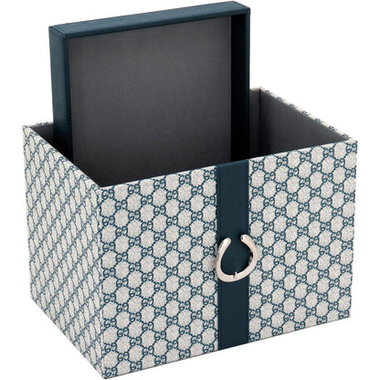 Caixa Organizadora Home&Co Saturno 2 Peças Sintético Azul MDF