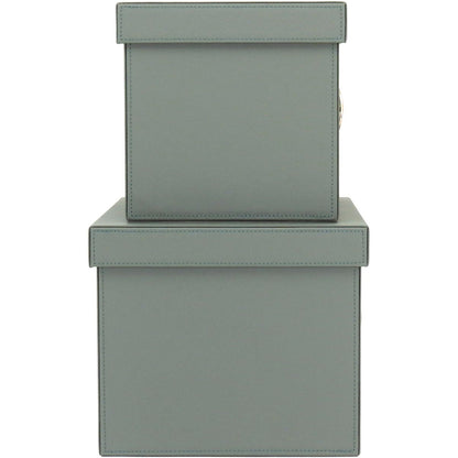 Conjunto de Caixas Organizadoras Home&Co Sintético Verde - 2 Peças