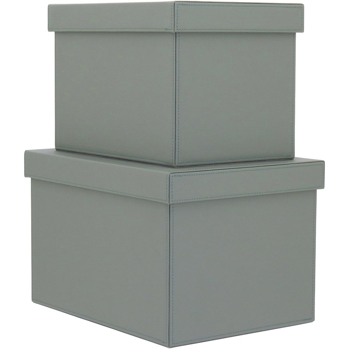 Conjunto de Caixas Organizadoras Home&Co Sintético Verde - 2 Peças