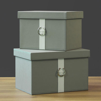 Conjunto de Caixas Organizadoras Home&Co Sintético Verde - 2 Peças