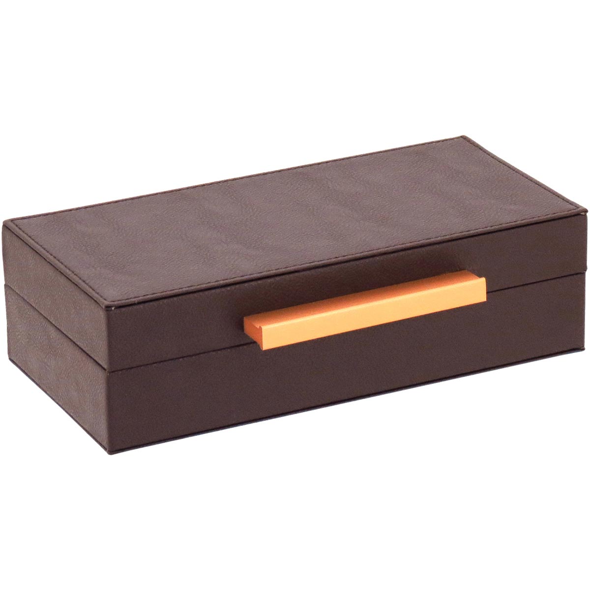 Jogo de 3 Caixas Organizadoras Home&Co Sintético Marrom  - MDF