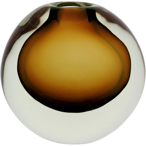 Vaso Vidro 14x15x9cm Âmbar