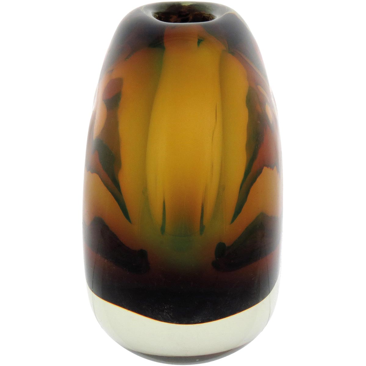 Vaso Vidro 14x15x9cm Âmbar