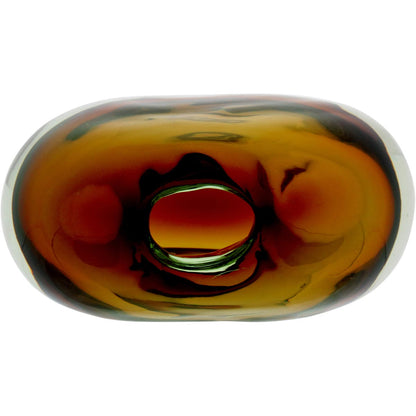 Vaso Vidro 14x15x9cm Âmbar