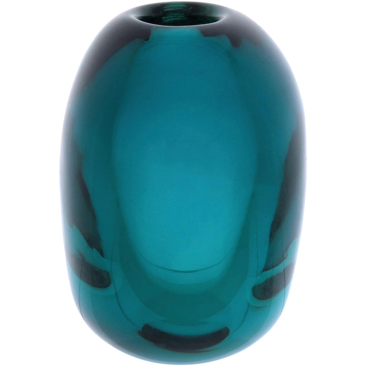 Vaso Vidro 14x14x10cm Azul