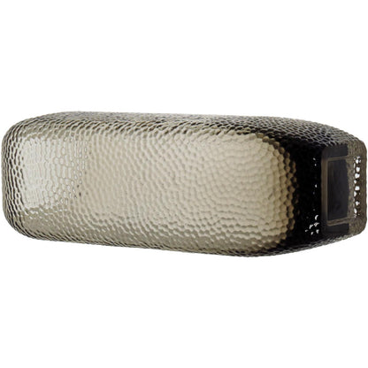 Vaso Vidro 25x8x8cm Cinza