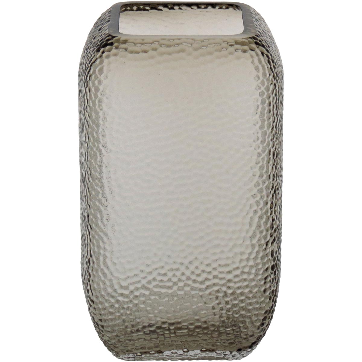 Vaso Vidro 20x12x12cm Cinza
