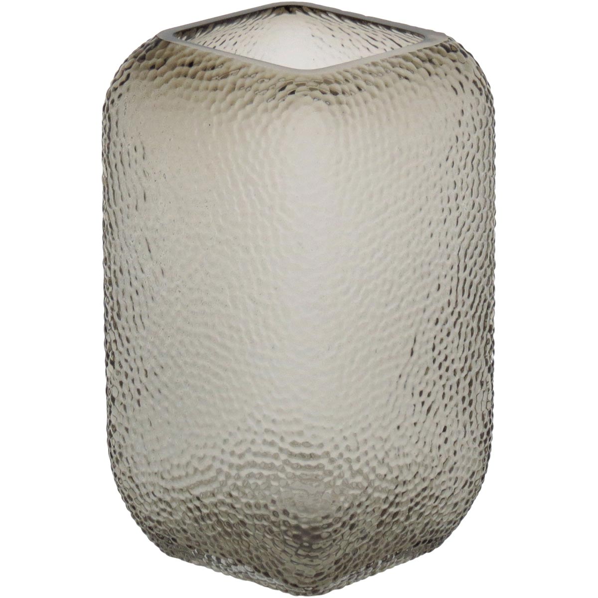 Vaso Vidro 20x12x12cm Cinza