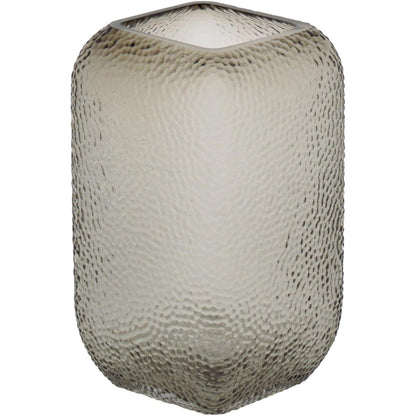 Vaso Vidro 20x12x12cm Cinza