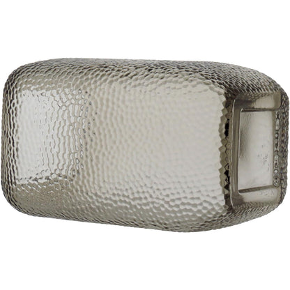 Vaso Vidro 20x12x12cm Cinza