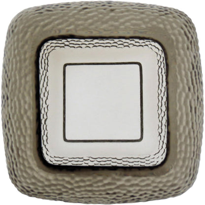 Vaso Vidro 20x12x12cm Cinza