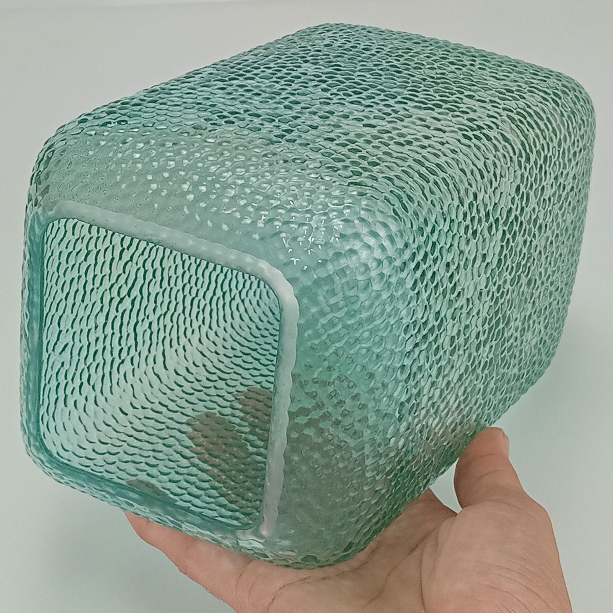 Vaso Vidro 20x12x12cm Azul