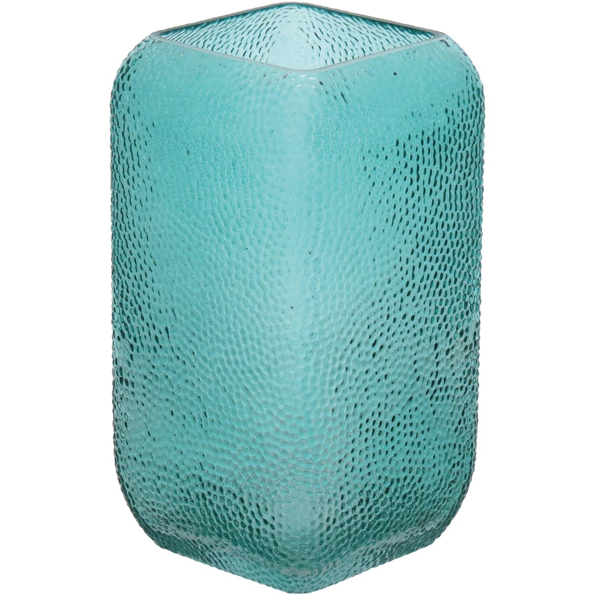 Vaso Vidro 25x14x14cm Azul