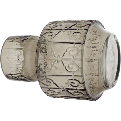 Vaso Vidro 22x16x16cm Cinza