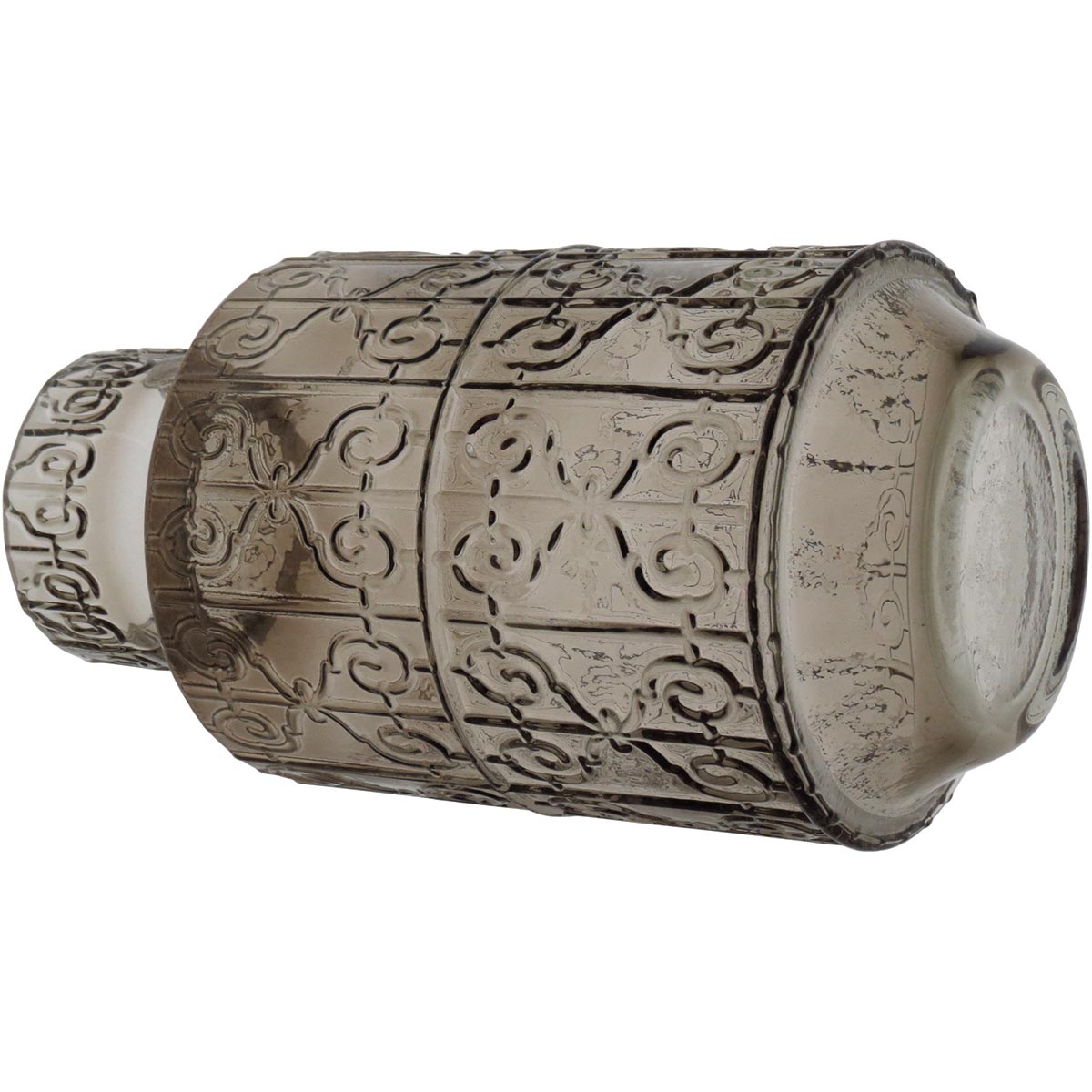 Vaso Vidro 31x16x16cm Cinza