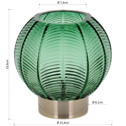 Vaso Vidro 16x15x15cm Verde