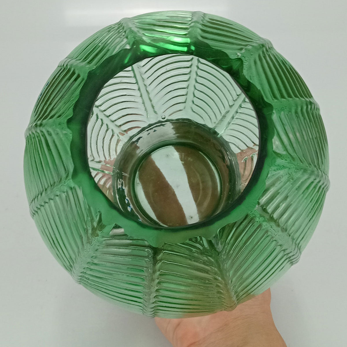 Vaso Vidro 16x15x15cm Verde