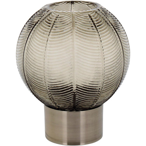 Vaso Vidro 24x20x20cm Cinza