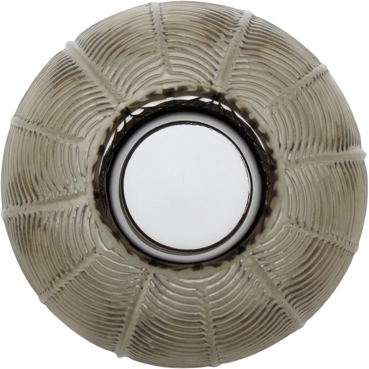 Vaso Vidro 24x20x20cm Cinza