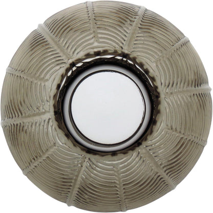 Vaso Vidro 24x20x20cm Cinza