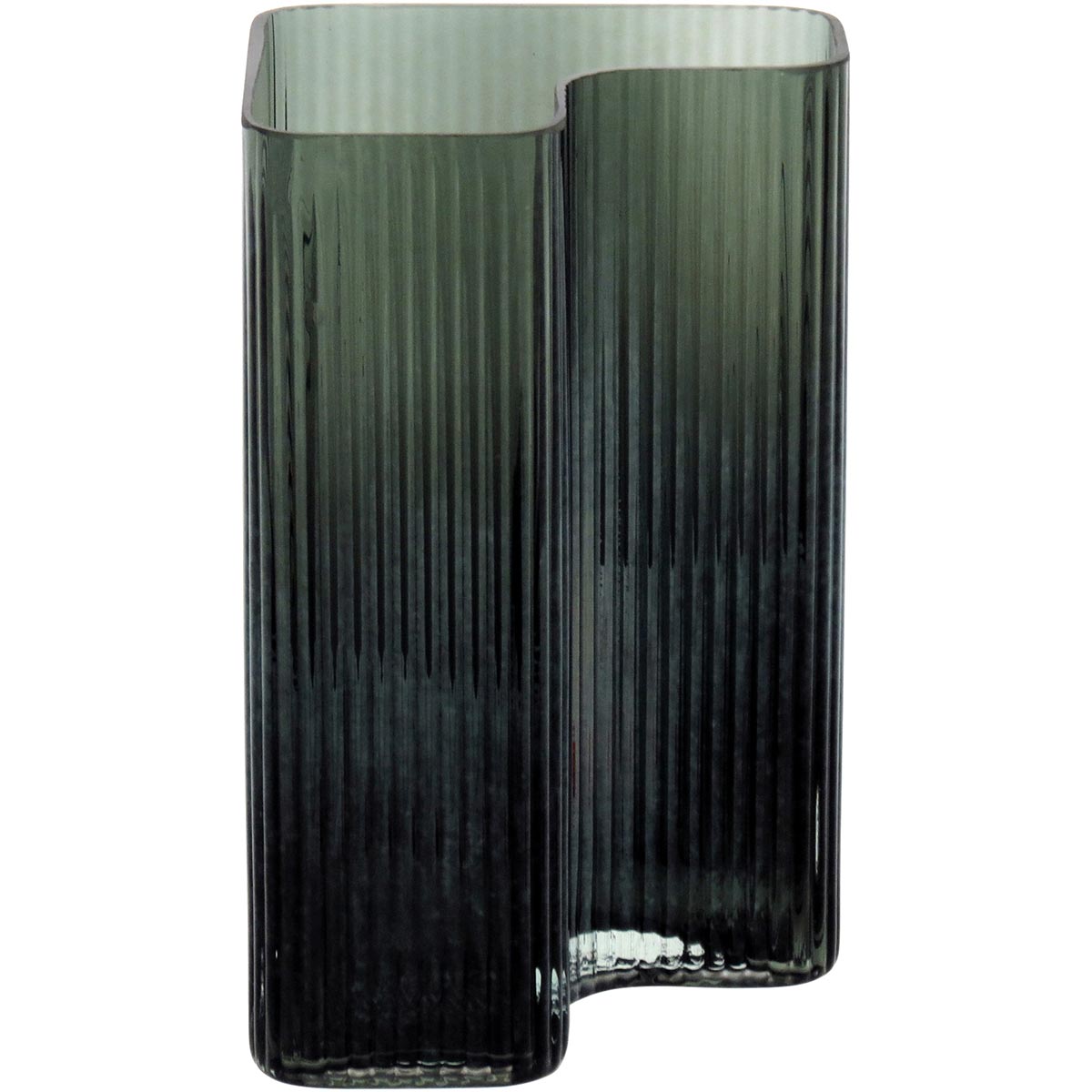 Vaso Vidro 24x15x15cm Verde