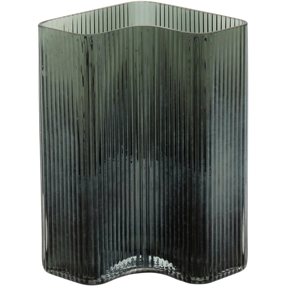 Vaso Vidro 24x15x15cm Verde