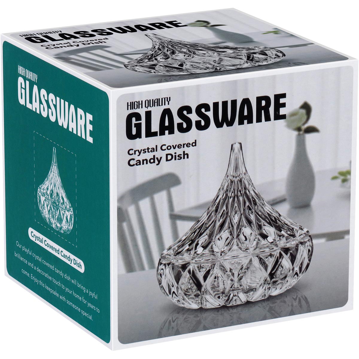 Potiche de Vidro Transparente 12,8cm - Bomboniere Decorativa