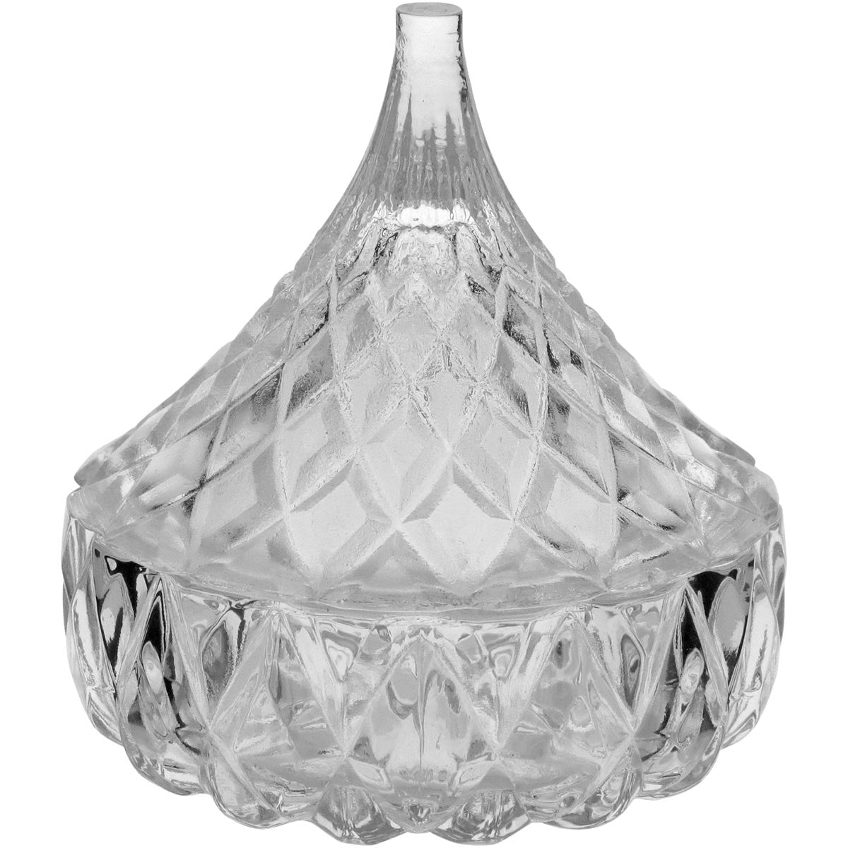 Potiche de Vidro Transparente 9x8cm Bomboniere para Doces e Chocolates