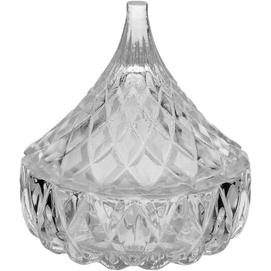 Potiche de Vidro Transparente 9x8cm Bomboniere para Doces e Chocolates