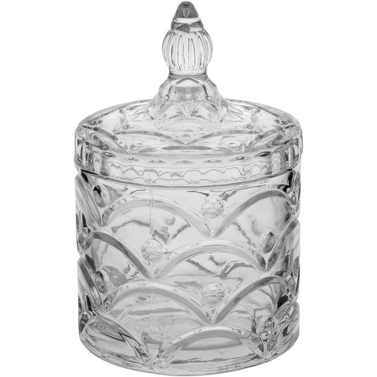 Potiche de Vidro Transparente 16x10cm - Decoração Elegante para Doces