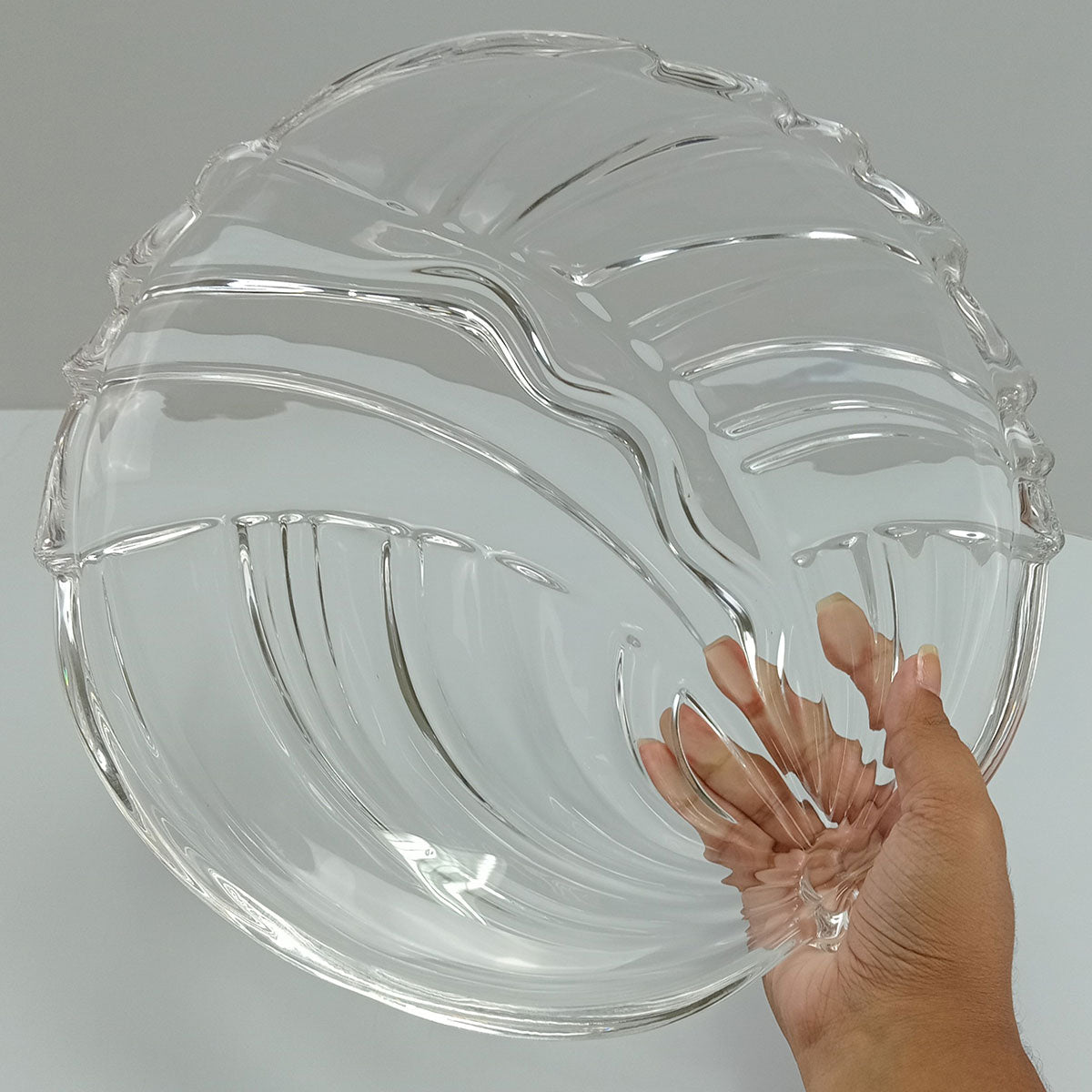 Centro de Mesa de Vidro Transparente 31x31cm Decorativo