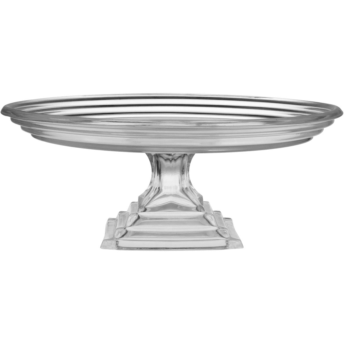 Centro de Mesa Pilar em Vidro Transparente 31x13x31cm Decorativo