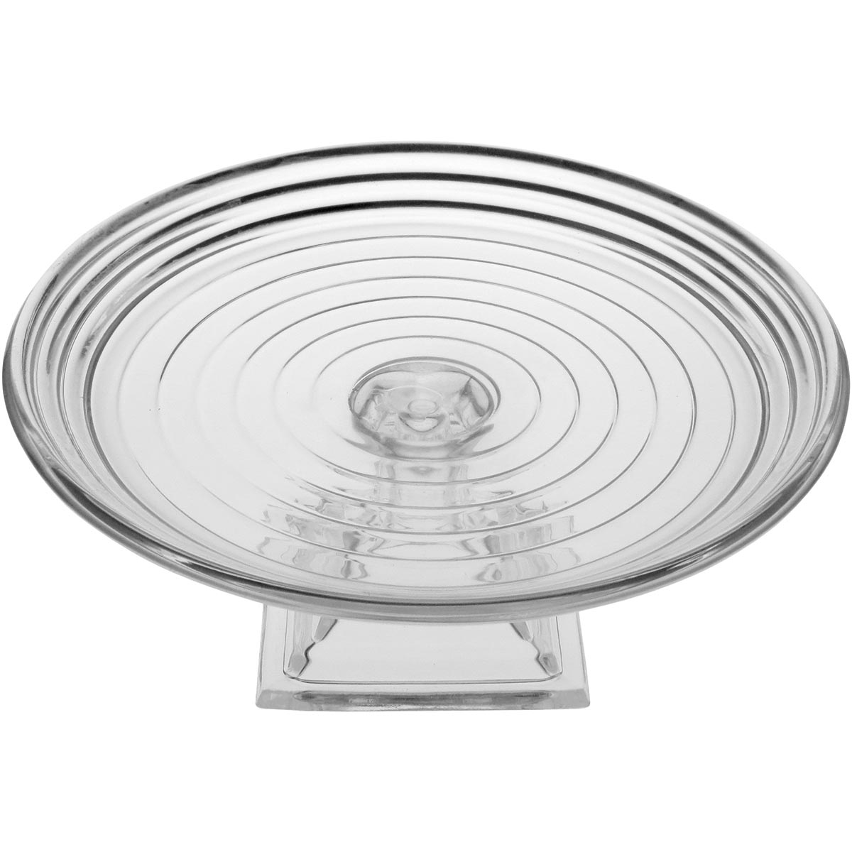 Centro de Mesa Pilar em Vidro Transparente 31x13x31cm Decorativo