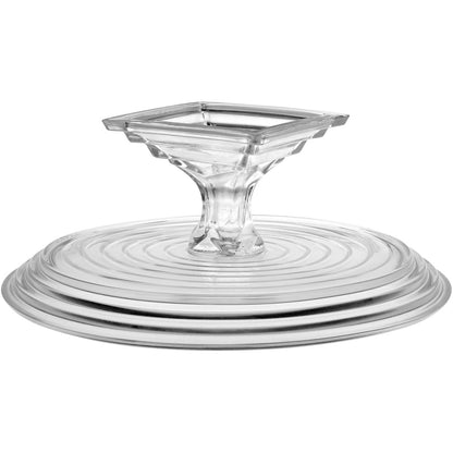 Centro de Mesa Pilar em Vidro Transparente 31x13x31cm Decorativo